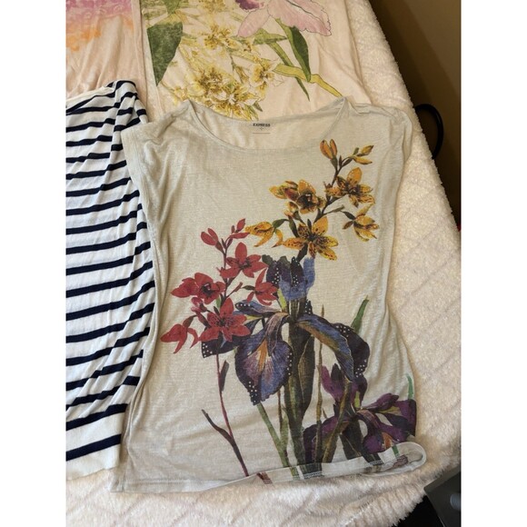 Lot 5 Express Women’s Tops Animal,Floral,Stripped Print 2 New No Tag 4 Sm 1 Med - Picture 12 of 16